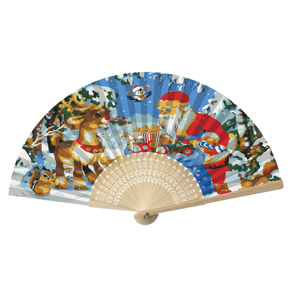

Santa Animal - Paint By Numbers - Folding Fan, 501 Original