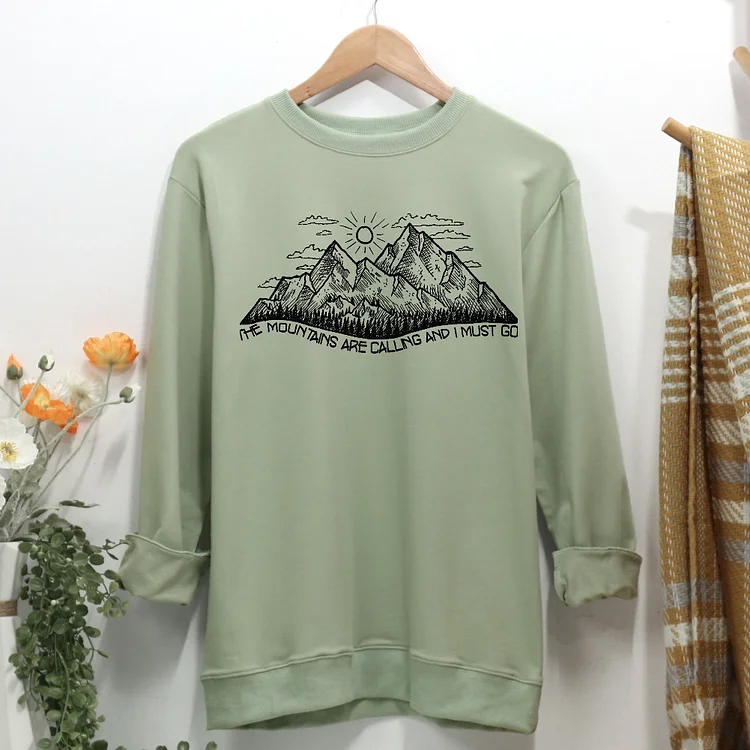 The Mountains Are Calling Women Casual Sweatshirt-Annaletters