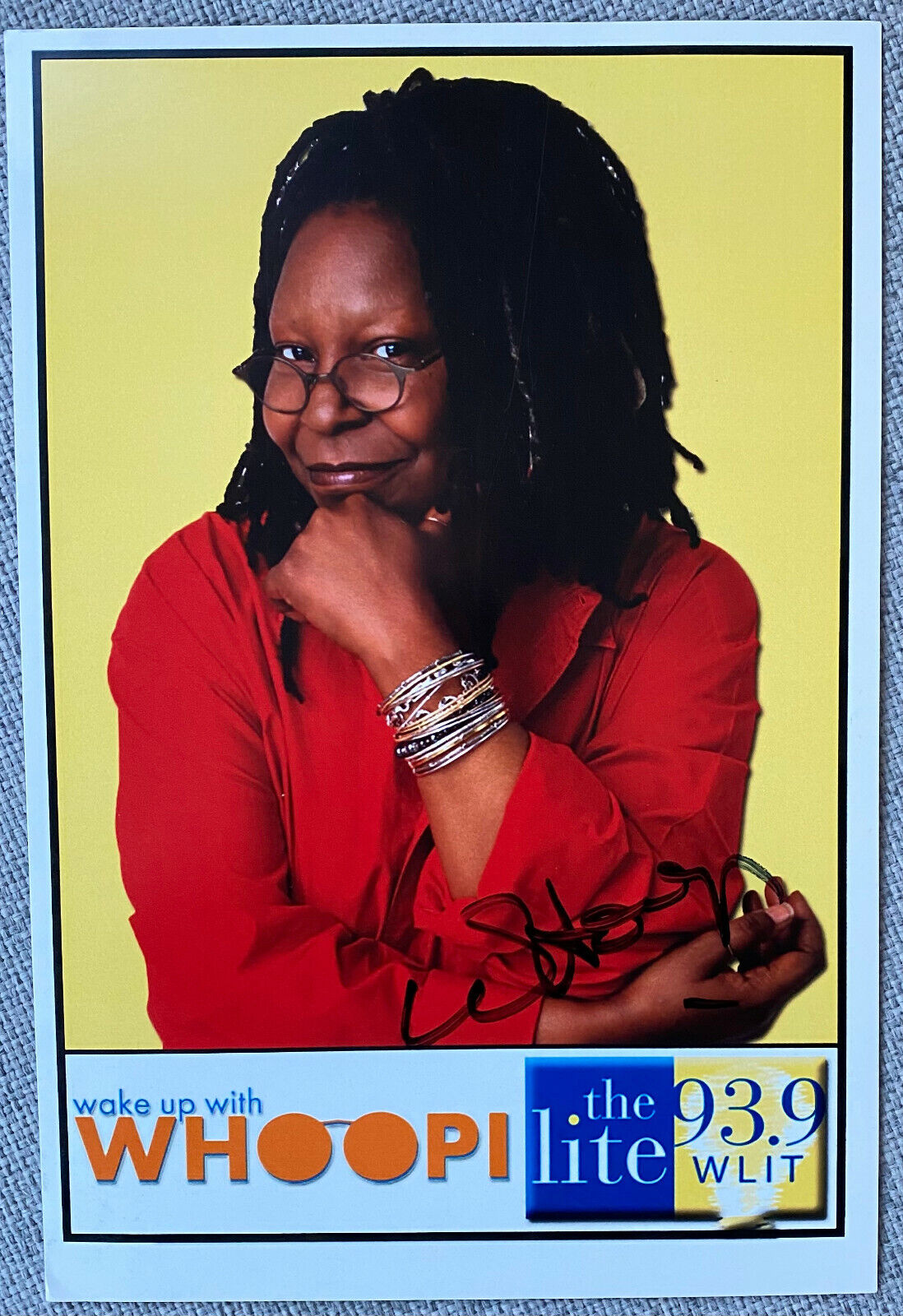 Whoopi Goldberg Signed In-Person 5.5x8 Color Promo Press Photo Poster painting - RARE