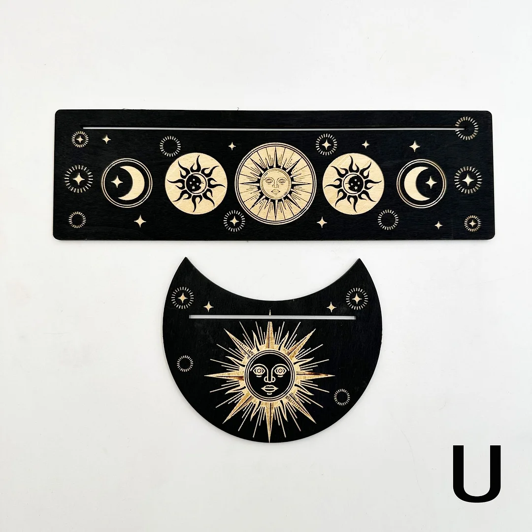 Quality black ornaments home decoration wood carving tarot card holder