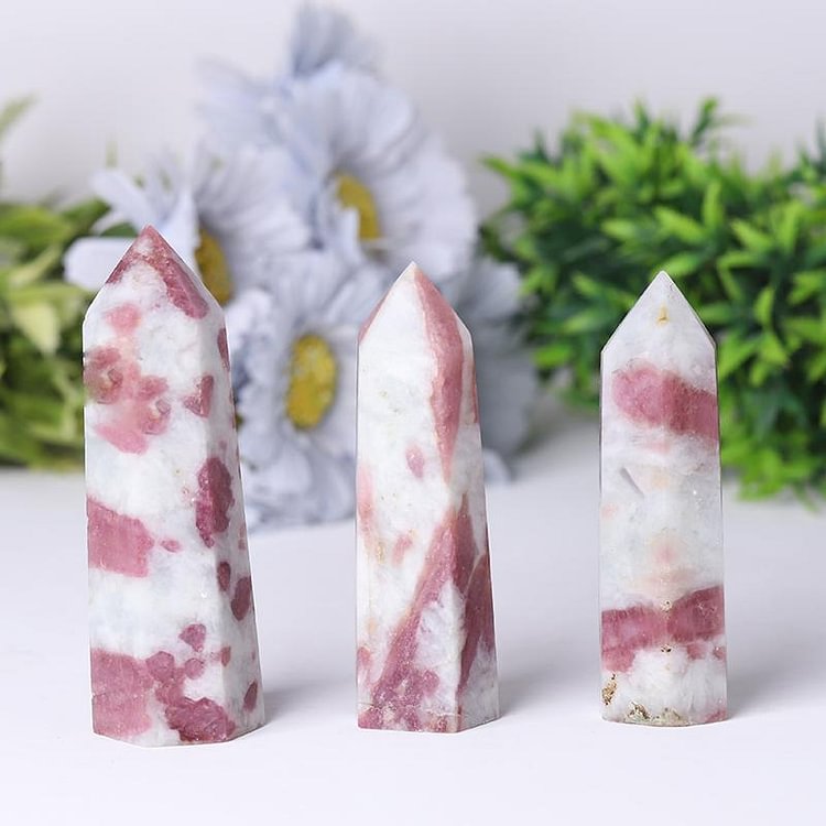 Natural High Quality Pink Tourmaline Towers Points Bulk Healing Crystal wholesale suppliers