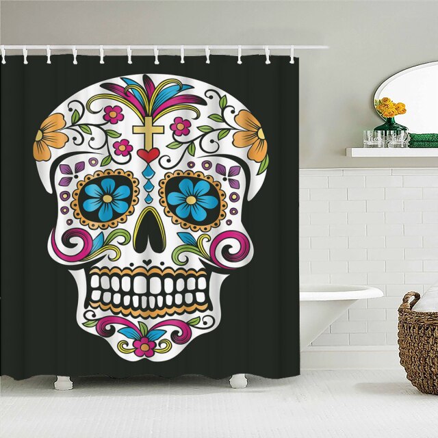 

Shower Curtain – Flower Sugar Skull-180*180cm, 501 Original