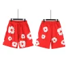 Unisex Denim Tears Classic Printed Cotton Beach Shorts Pants