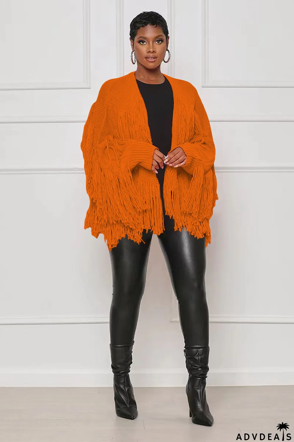 Solid Knits Tassel Cardigan Coat