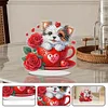 DIY Dog Rose Acrylic Special Shape Diamond Painting Desktop Ornaments