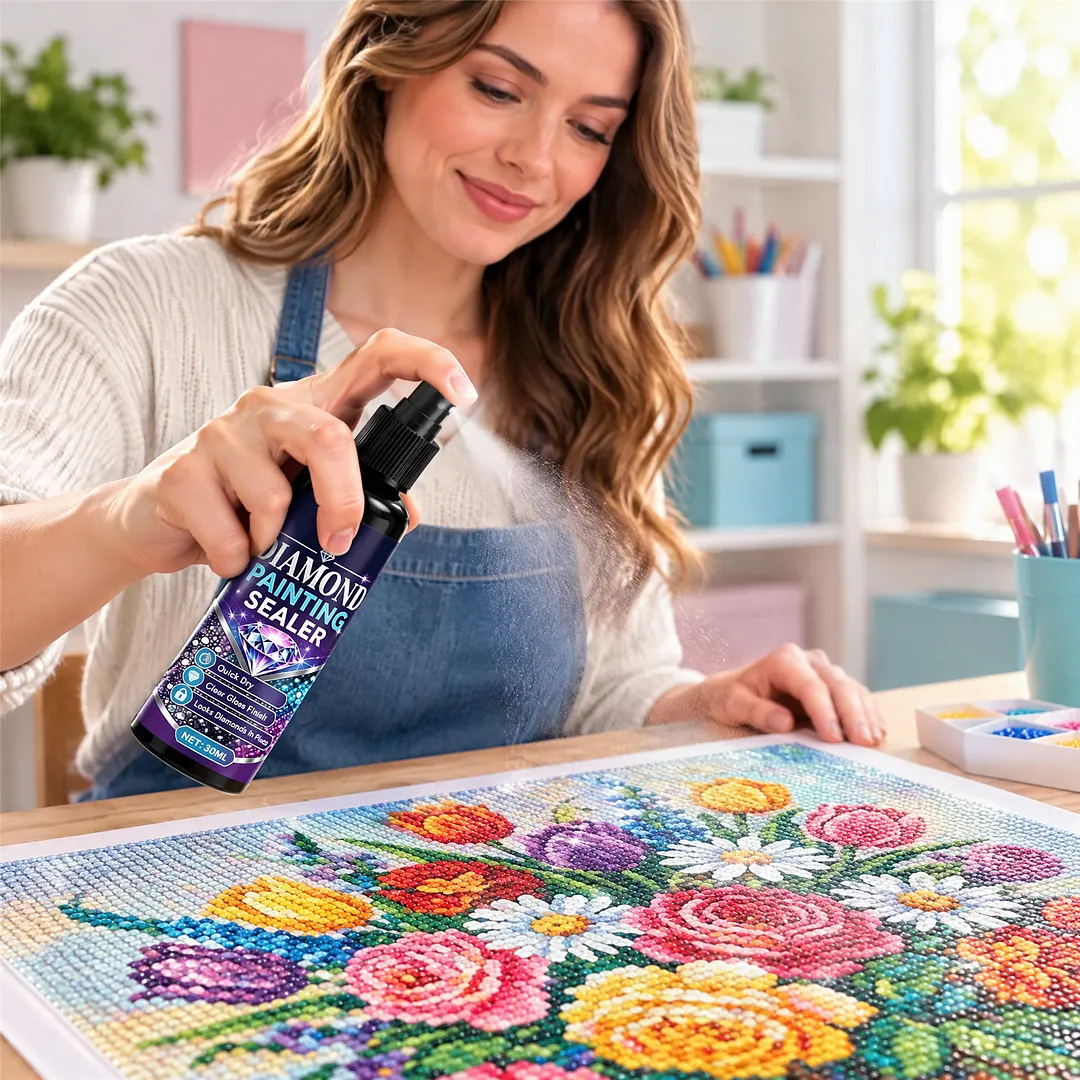 Diamond Painting Sealer Spray Quick Dry Clear Gloss Finish for Diamond Art