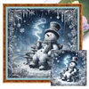 Snowman-14CT Stamped Cross Stitch 40*40cm