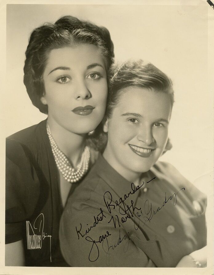 Vintage JANE NORTH (?) & JUDY O'GRADY (?) Signed Photo Poster painting - Any Ideas?