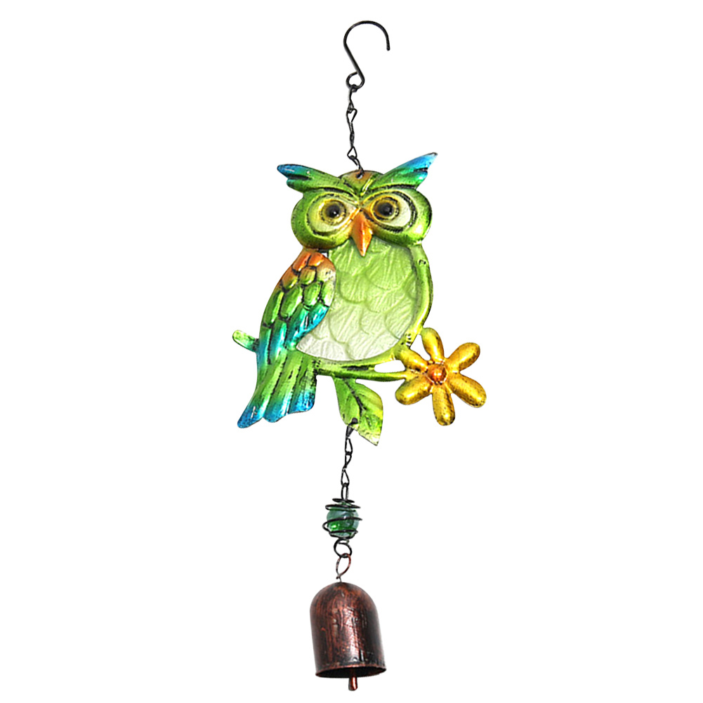 

Owl Glass Paintings Wind Chime Pendant Hanging Bell Ornaments Home Decor, 501 Original