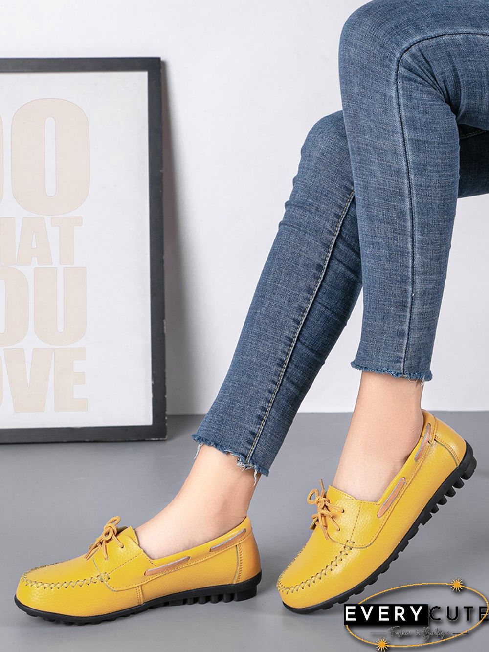 Retro Casual Simple Lace-up Flat Shoes