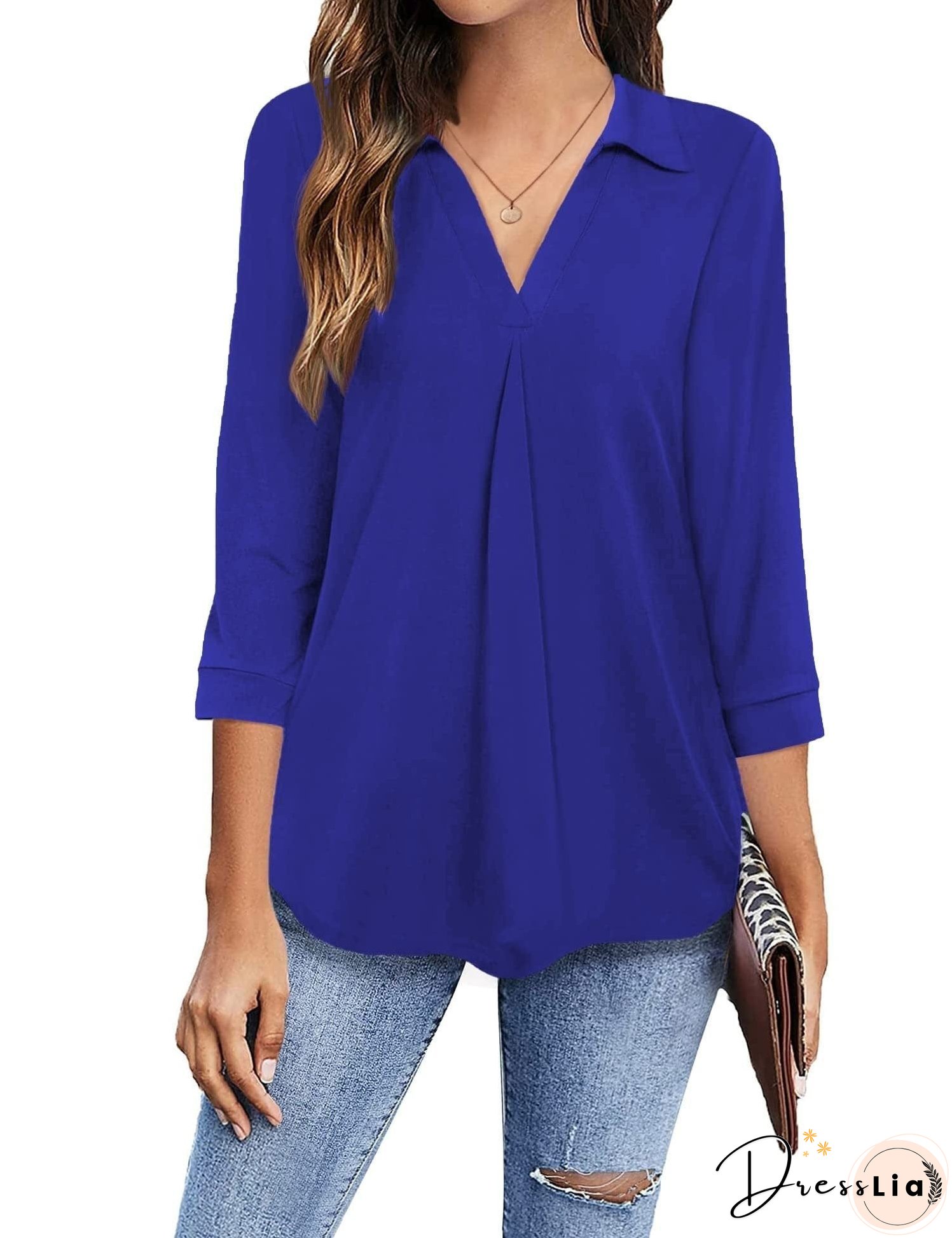 Elegant V Neck Blouse for Women