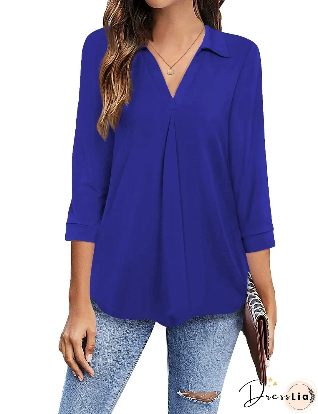 Elegant V Neck Blouse for Women