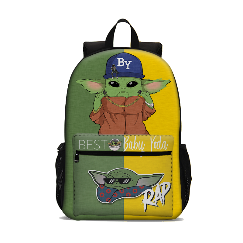 Baby Yoda Backpack Large Capacity Sport Outdoor Lightweight Laptop Bag for Kids Adults