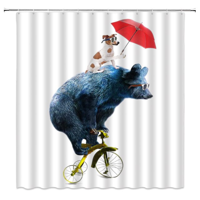 

Shower Curtain – cartoon crown bear-180*180cm, 501 Original