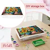 DIY-Sonnenblumen-Vasen-Muster Diamant-Malset-Aufbewahrungsbox f&uuml;r erwachsene Anf&auml;nger