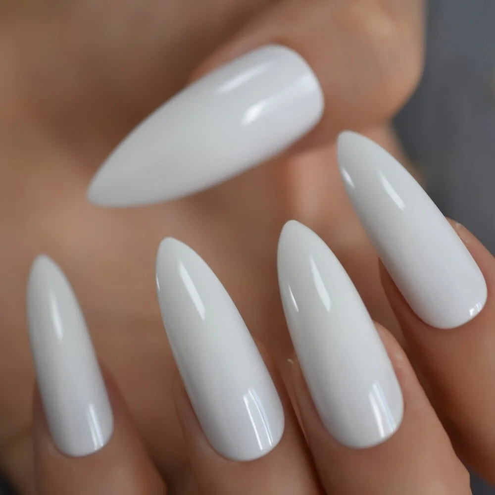 Classical Chinese Red Fake Nails Extreme Long Glossy Sugar Nails for Fingers gel DIY Manticure Tips Party Nail 24-Nail Inspo