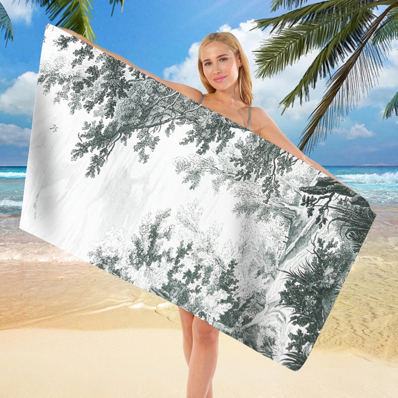 Vacation Geometric Superfine Fiber Beach Towel Towels
