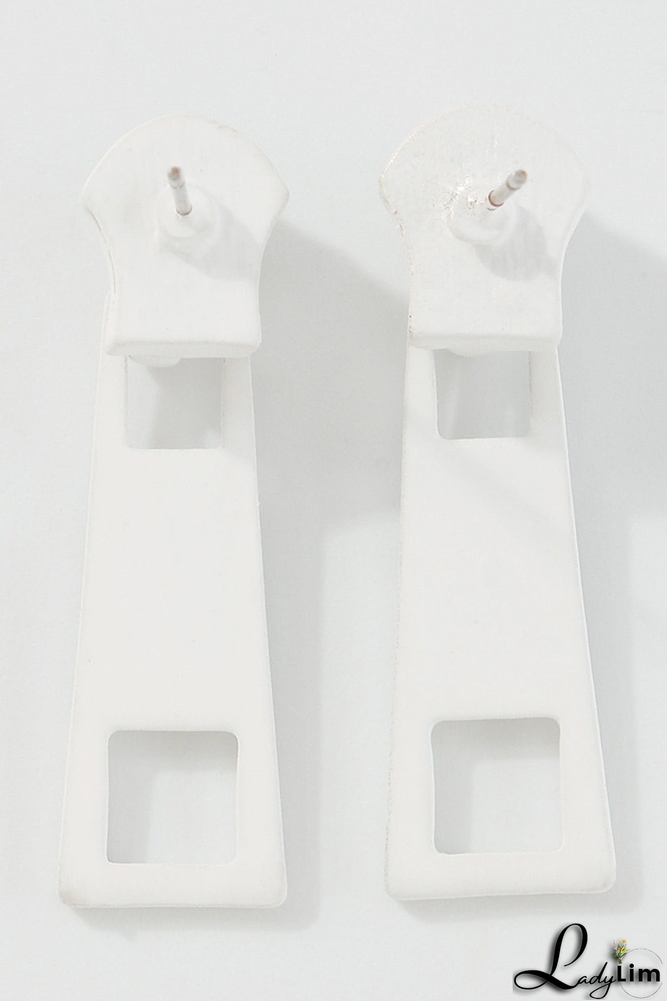 Candy Color Metal Zipper Earrings