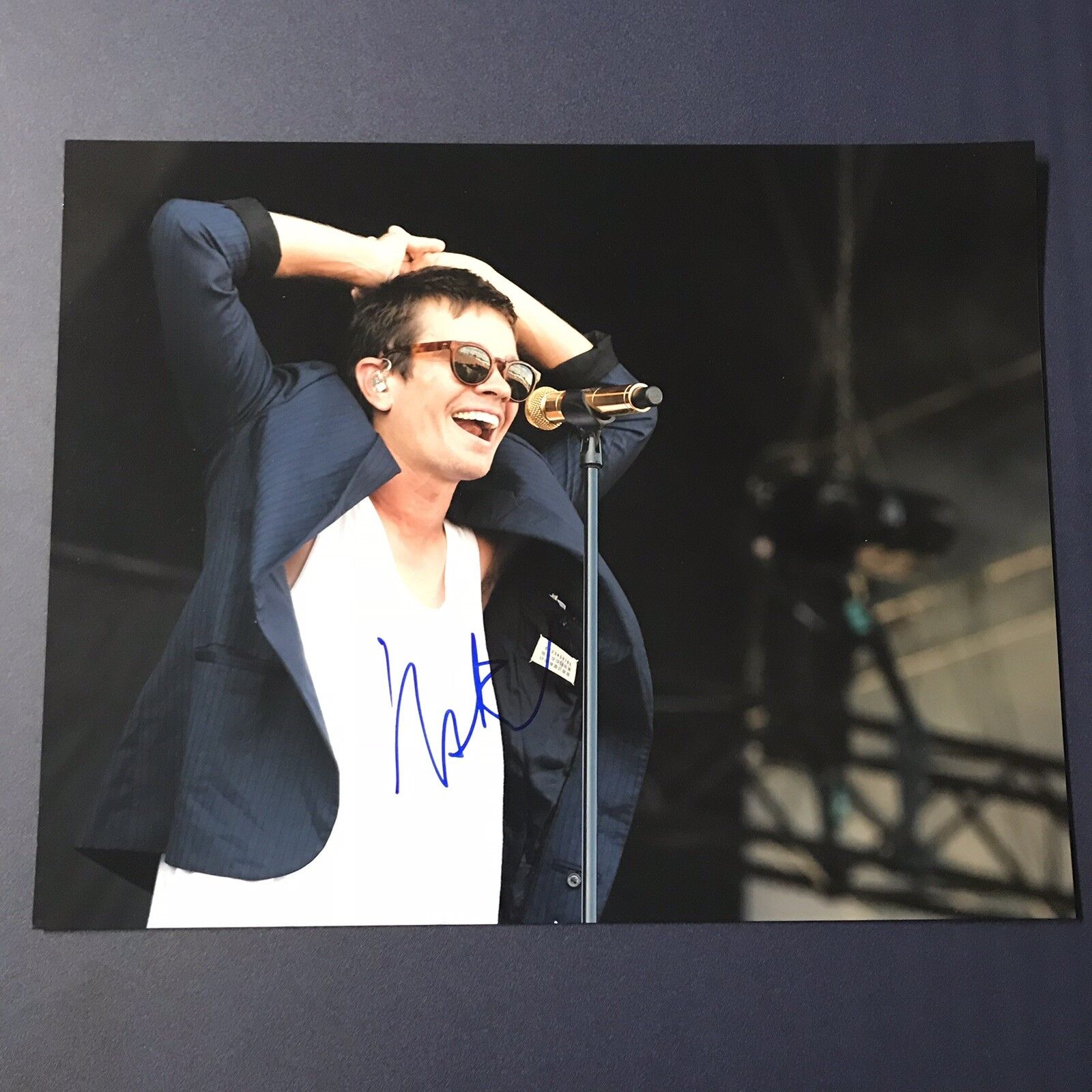 NATE RUESS HAND SIGNED 11x14 Photo Poster painting AUTOGRAPHED FUN BAND LEAD SINGER RARE COA