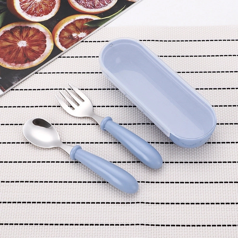 Cute Solid Color Stainless Steel Tableware