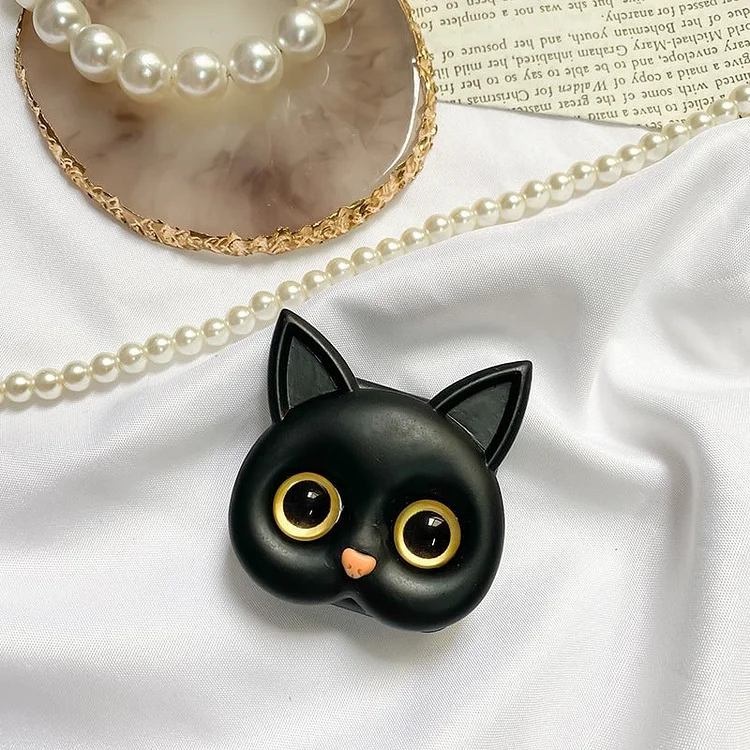 (🎅EARLY CHRISTMAS SALE - 48% OFF)3D Cute Kitten Phone Holder with mini Mirror