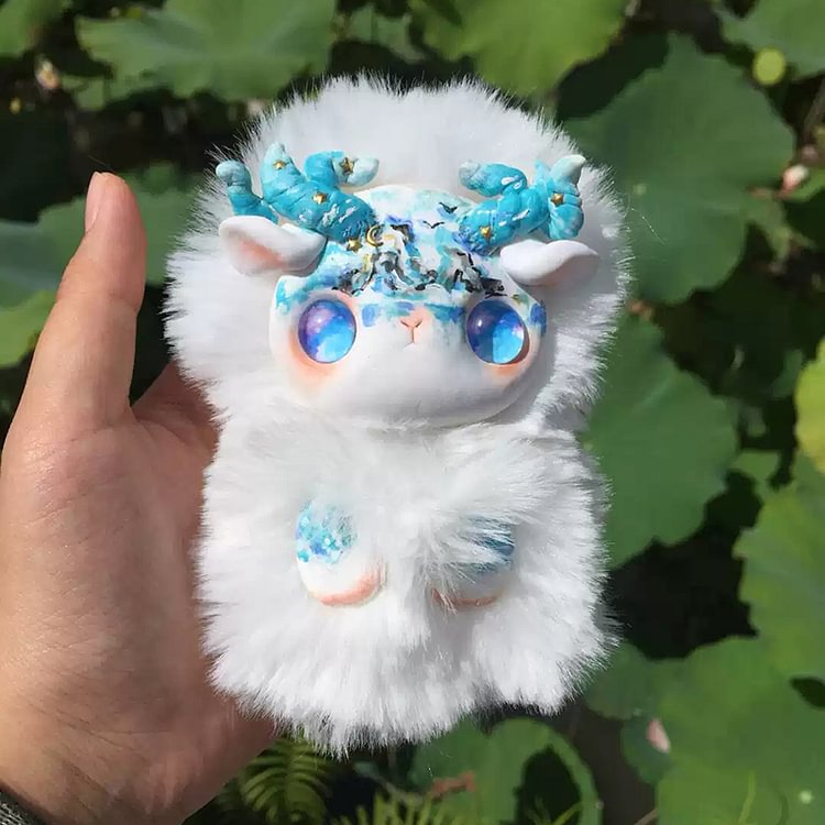 Mythical Creatures Dragon Art Doll Fantasy Creature White Gragon Doll Fantasy Animal Collectable Handmade Gift