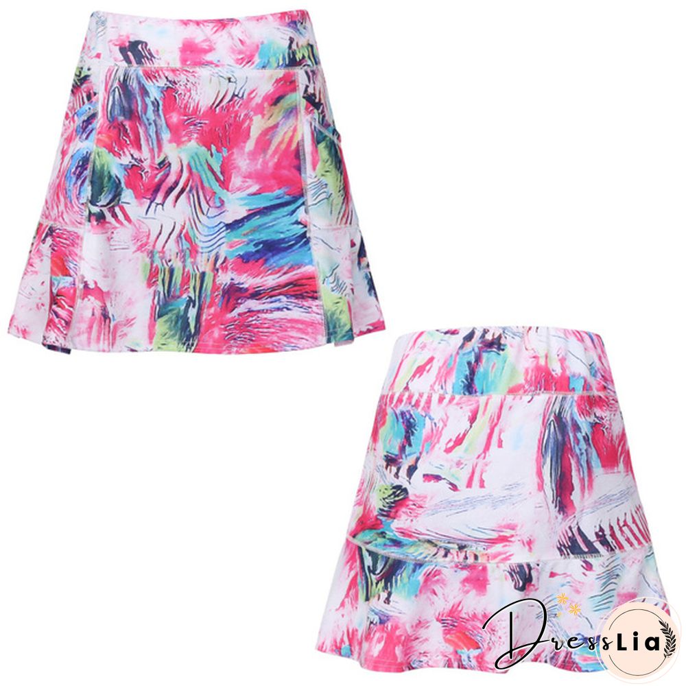 Women's Athletic A-Line Skirt Tennis Golf Skirt With Shorts Workout Running Skort