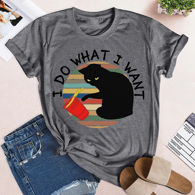 Vintage Retro Do What I Want  T-Shirt Tee-04809-Annaletters