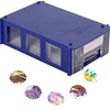 Drawer Plastic Storage Boxes Assemblable for DIY Diamond Art Craft (Dark Blue)