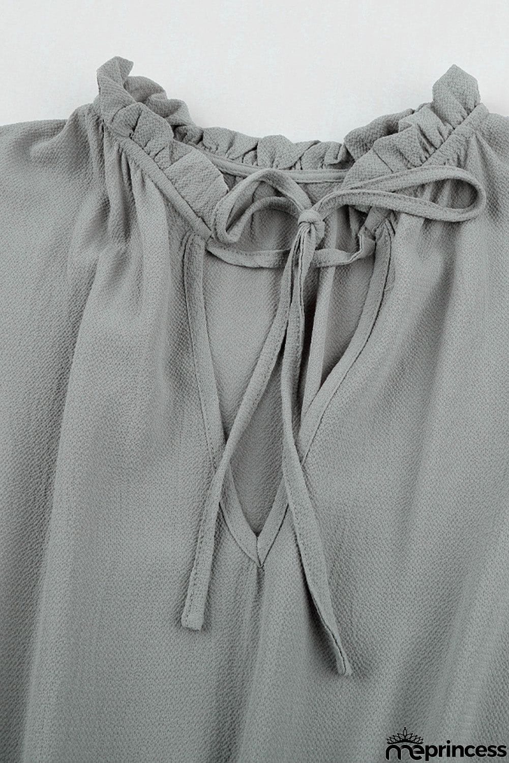 V Neck Long Sleeve Ruffle Tiered Mini Dress