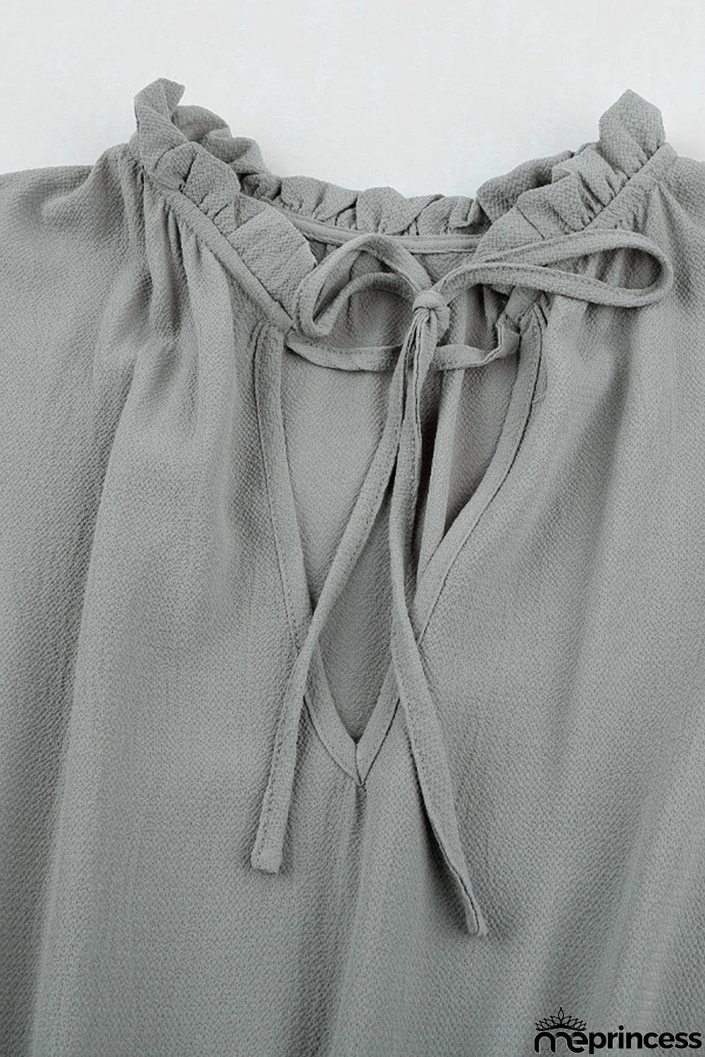 V Neck Long Sleeve Ruffle Tiered Mini Dress