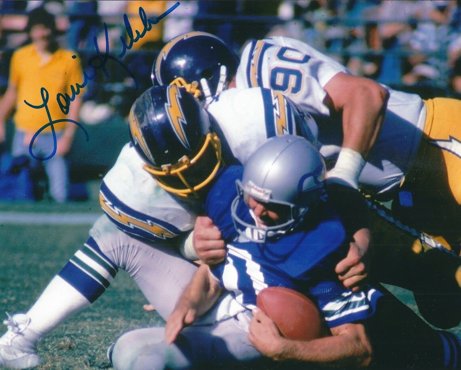 Signed 8x10 LOUIE KELCHER San Diego Chargers Autographed Photo Poster painting - w/COA