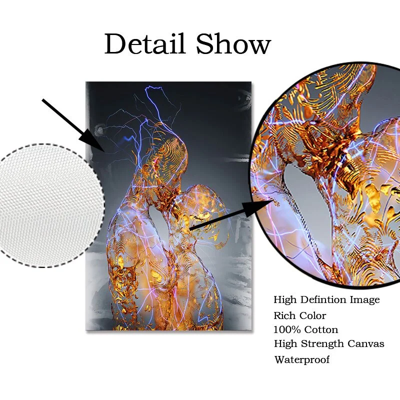 Athvotar Figure Statue Canvas Painting Modern Poster and Prints Wall Art Picture for Living Room Hotel Interior Home Decoration