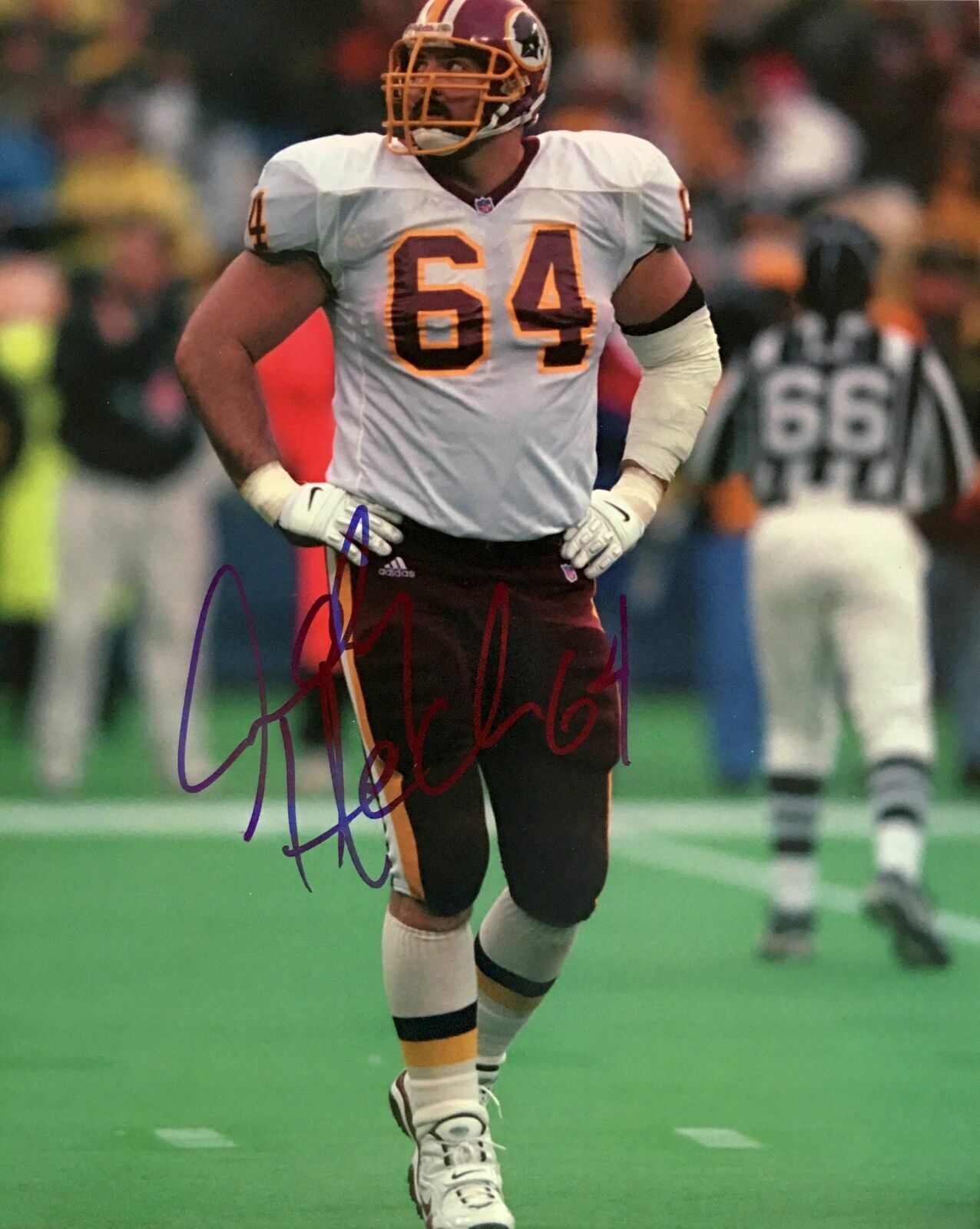 Andy Heck Signed Washington Redskins 8x10 Photo Poster painting  SHIP Autograph Auto