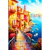 (40*60cm)Seaside Town - Full Round Drill Diamond Painting