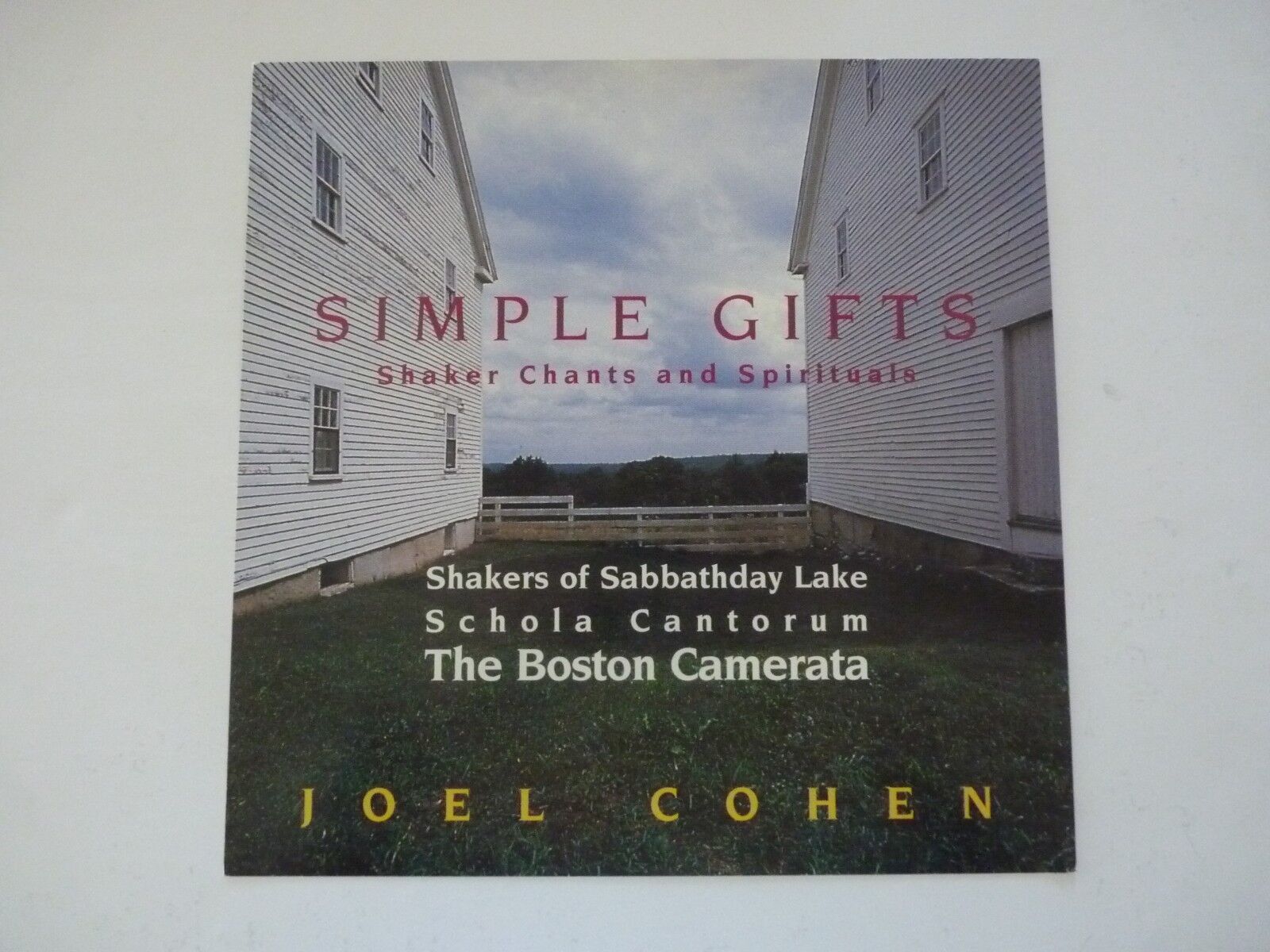 Joel Cohen Simple Gifts Shaker Chants Camerata LP Record Photo Poster painting Flat 12x12 Poster