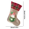 14 Inch Large DIY Linen Diamond Painting Xmas Stocking Hanging Gift Candy Bag Kits(20x35cm)