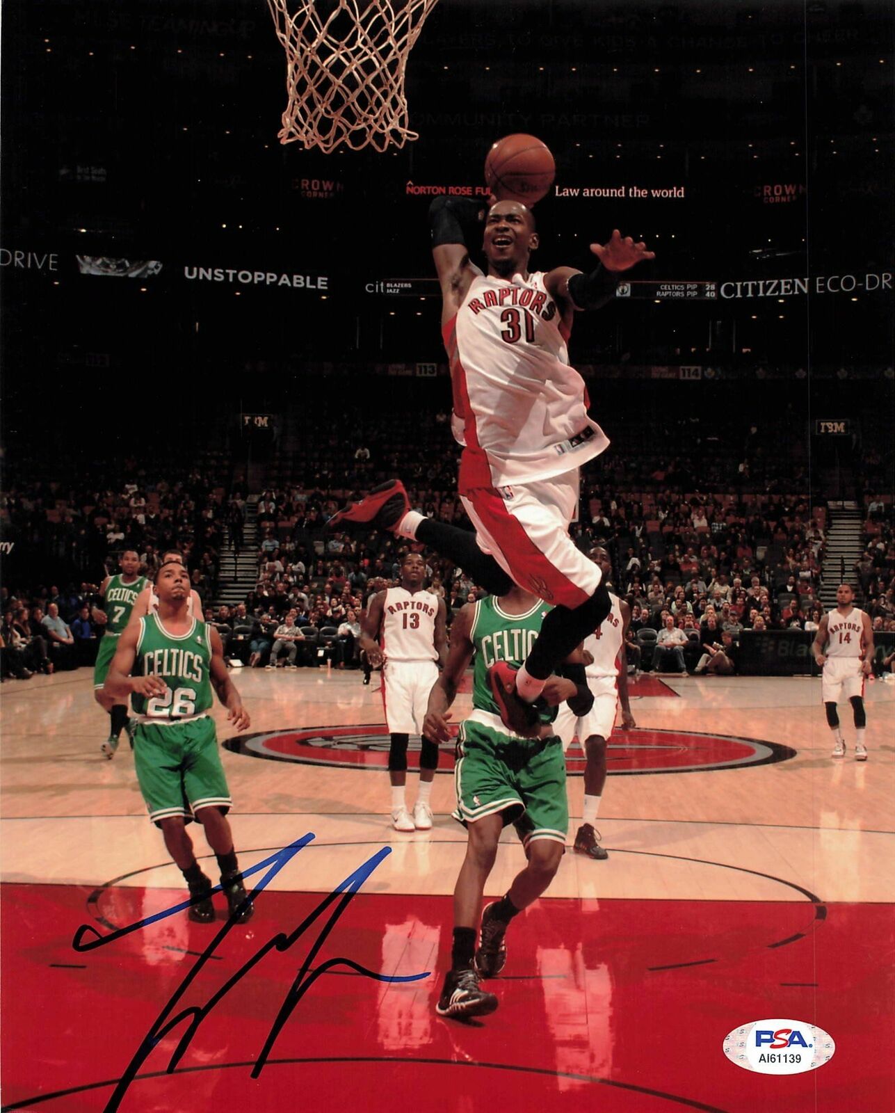 Terrence Ross signed 8x10 Photo Poster painting PSA/DNA Toronto Raptors Autographed