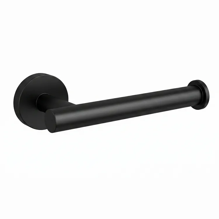 EVERSTEIN Round Modern Toilet Paper Holder Matte Black