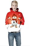 Kid Girl 3D Digital Printing Sports Uniform Winter Christmas Hoodie