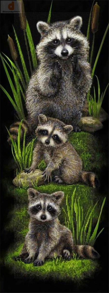 Raccoon | Full Round/Square Diamond Painting Kits (30x90cm)