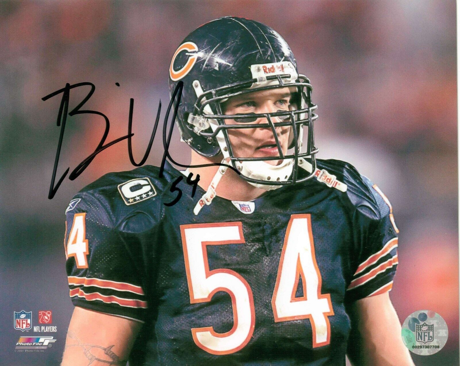 BRIAN URLACHER - BEARS Autographed Signed 8x10 Reprint Photo Poster painting!