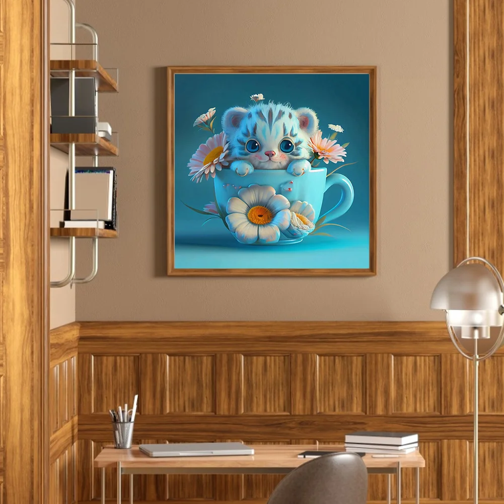 Diamond Painting - Full Round Drill - Tiger(Canvas|30*30cm)