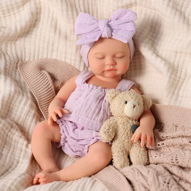 Babeside Liors 12" Realistic Silicone Sleeping Baby Little Infant Girl Gentle Presence Companion 