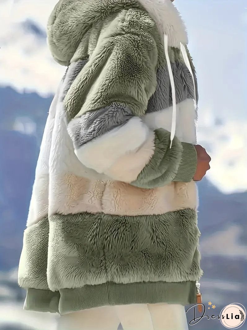 Cozy Tie-Dye Fleece Jacket for Women