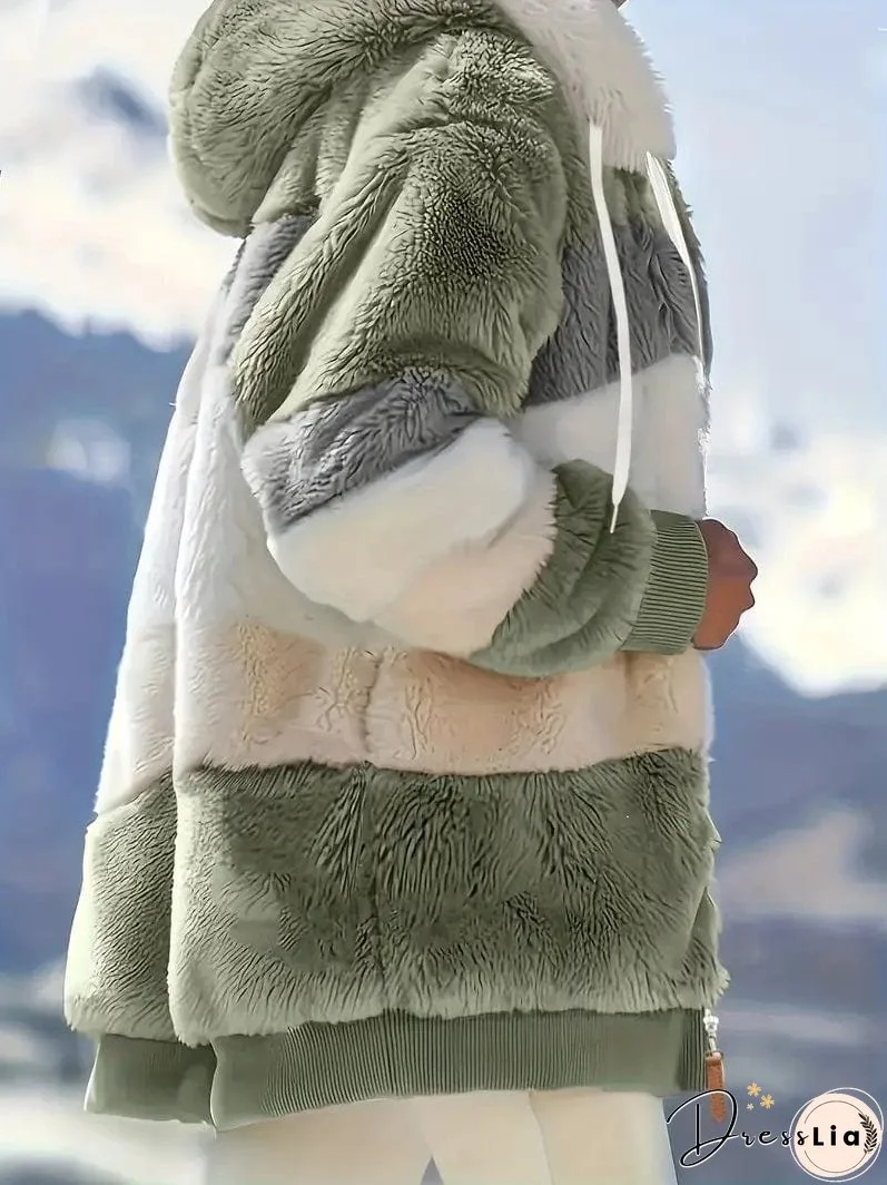 Cozy Tie-Dye Fleece Jacket for Women