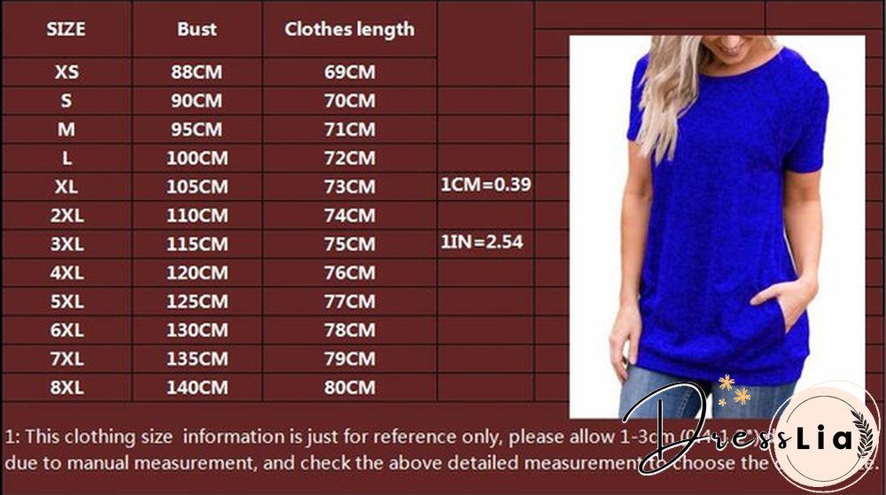 Women Summer Tops Femme Round Neck Loose Waist Shirts Casual Plus Size Elegant Ladies Fashion Cotton Pullovers Pure Color Short Sleeve Blouse Lady T Shirt XS-8XL