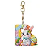 (US Only)PET Double Sided Special Shaped Easter Alphabet DIY Diamond Painting Keychain