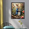 Rose Shirt Rabbit Full 18CT DIY Stamped Cross Stitch Kits for Adults Home Decor 40x50cm