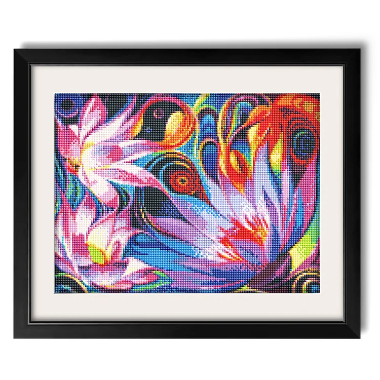 Dynamic Floral Fantasy Cateared Square Crystal Diamond Paintingl kit 30*40cm Licensed Picture